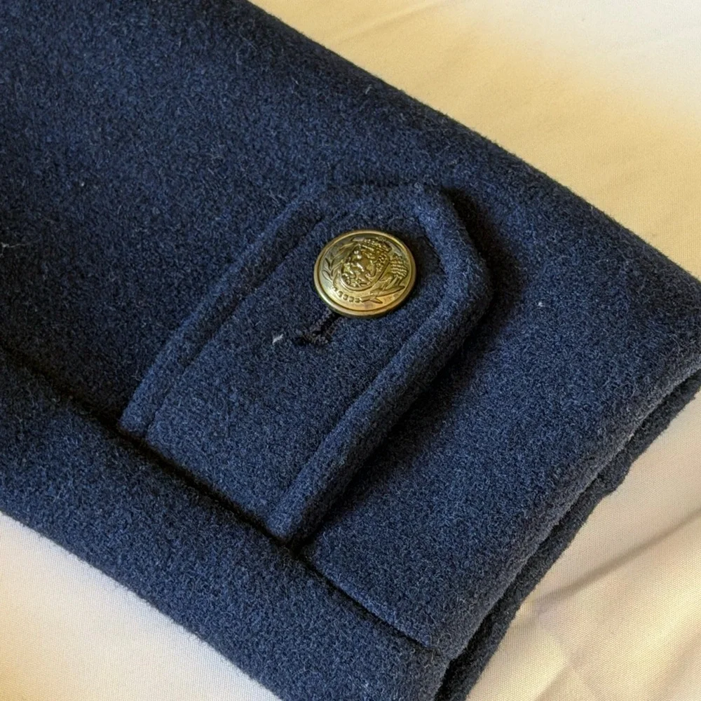 GAP Girls Navy Double-Breasted Wool Peacoat